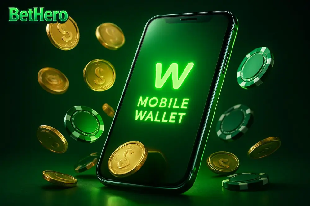 BetHero payment methods โ a mobile wallet app paying out with falling gold coins and casino chips BetHero payment methods โ a mobile wallet app paying out with falling gold coins and casino chips